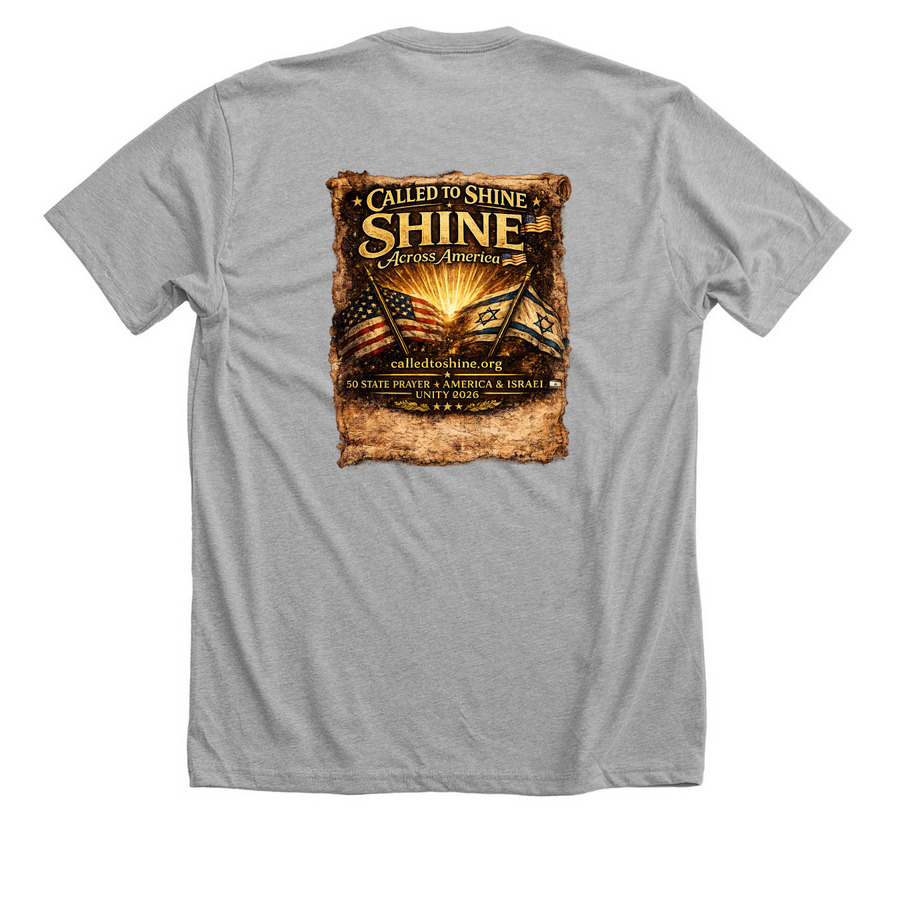 Fundraising for Israel Trip, a Athletic Heather Premium Unisex Tee (back-view)