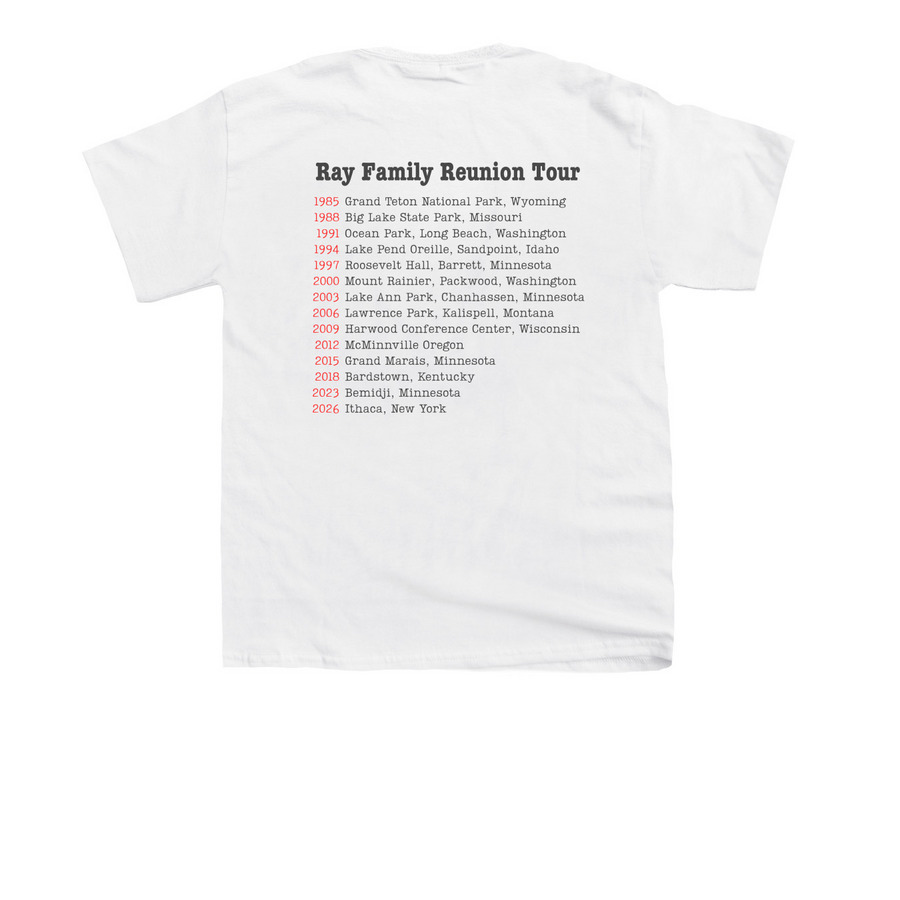 Fixed Two-Sided Light Shirts (8 options), a White Youth Unisex Tee (back-view)