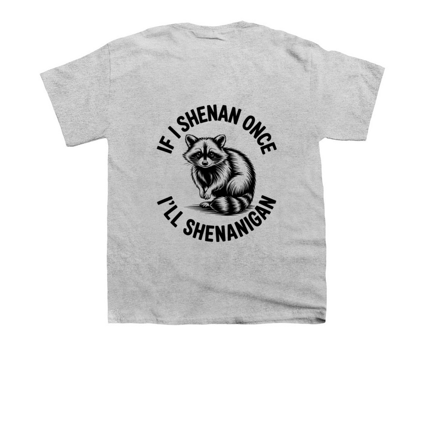 I Will Shenanigan, a Sport Grey Youth Unisex Tee (back-view)