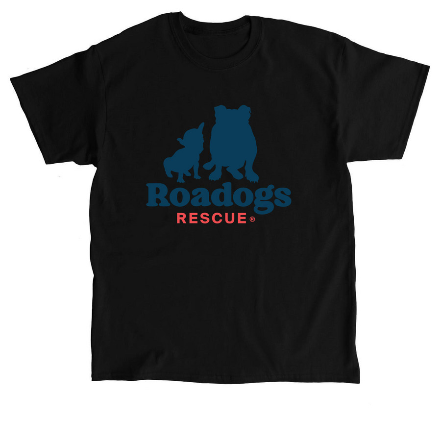 Roadogs and Rescue Logo, a Black Classic Unisex Tee