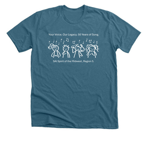 2026 White Logo, a Heather Deep Teal Premium Unisex Tee