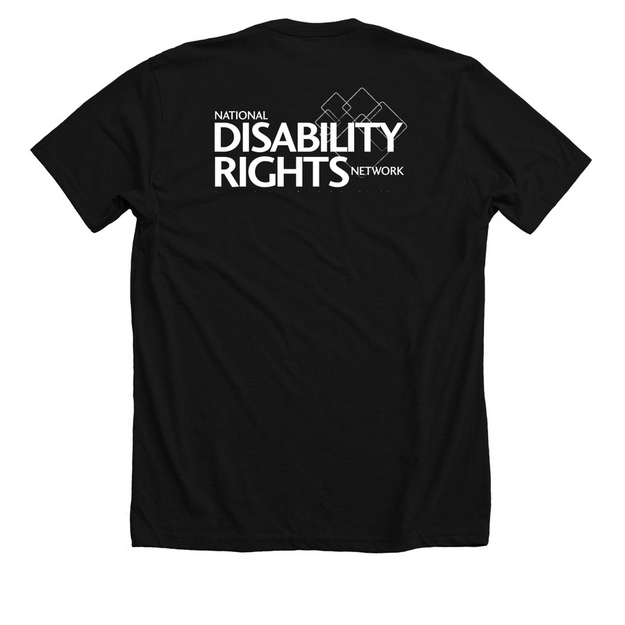 Nothing About Us Without Us, a Solid Black Blend Premium Unisex Tee (back-view)