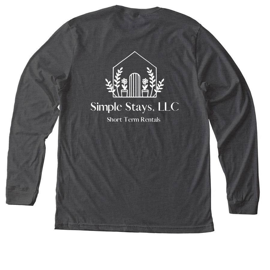 Stay So. ill Warmth Collection, a Dark Grey Heather Premium Long Sleeve Tee (back-view)