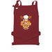 Pumpkin Sweetie Pie Apron, a Burgundy Cotton Canvas Pocket Apron