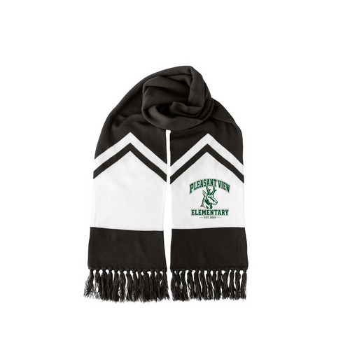 Accessories - PVE Scarf, a Black/ White Two-Tone Gameday Scarf