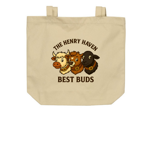 Henry Haven - Best Buds - Totes, a Oyster Organic Cotton Tote Bag