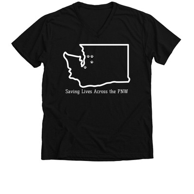 Paws For A Cause, a Solid Black Blend Premium V-Neck Tee