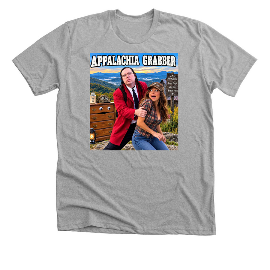 Appalachian Grabber In Appalachia&nbsp;, a Athletic Heather Premium Unisex Tee
