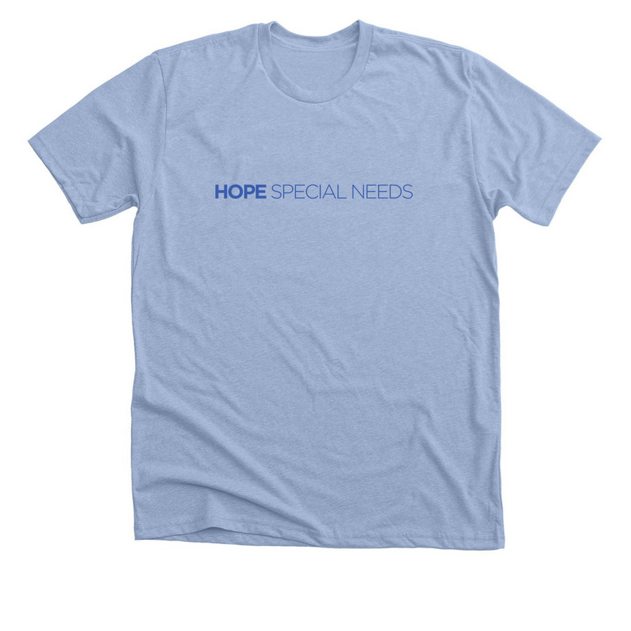 Hope Special Needs Volunteer Shirts, a Heather Baby Blue Premium Unisex Tee
