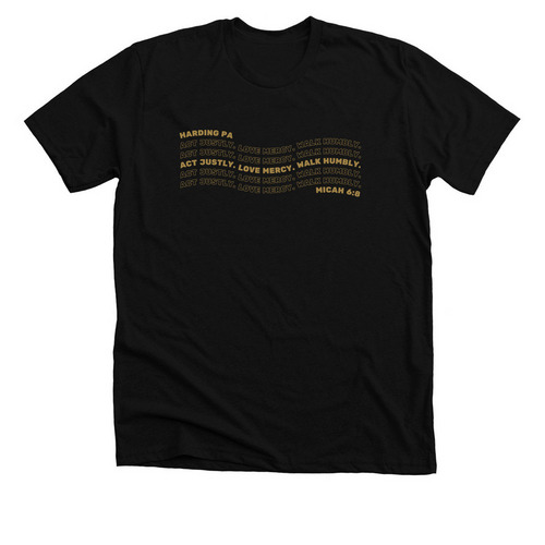 Micah 6:8, a Solid Black Blend Premium Unisex Tee