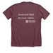 The Horrors Persist, a Heather Maroon Premium Unisex Tee (back-view)