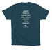 Pets In Need ? General ? Core Collection II, a Deep Teal Premium Cotton Tee (back-view)