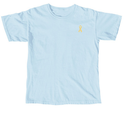 Footprints to a cure, a Chambray Comfort Colors Unisex Tee