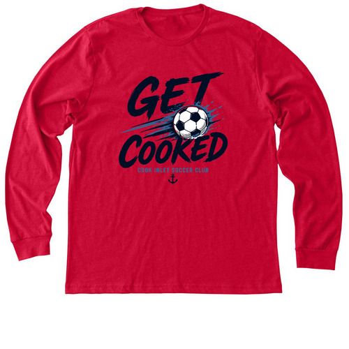 Get Cooked 2, a Heather Red Premium Long Sleeve Tee