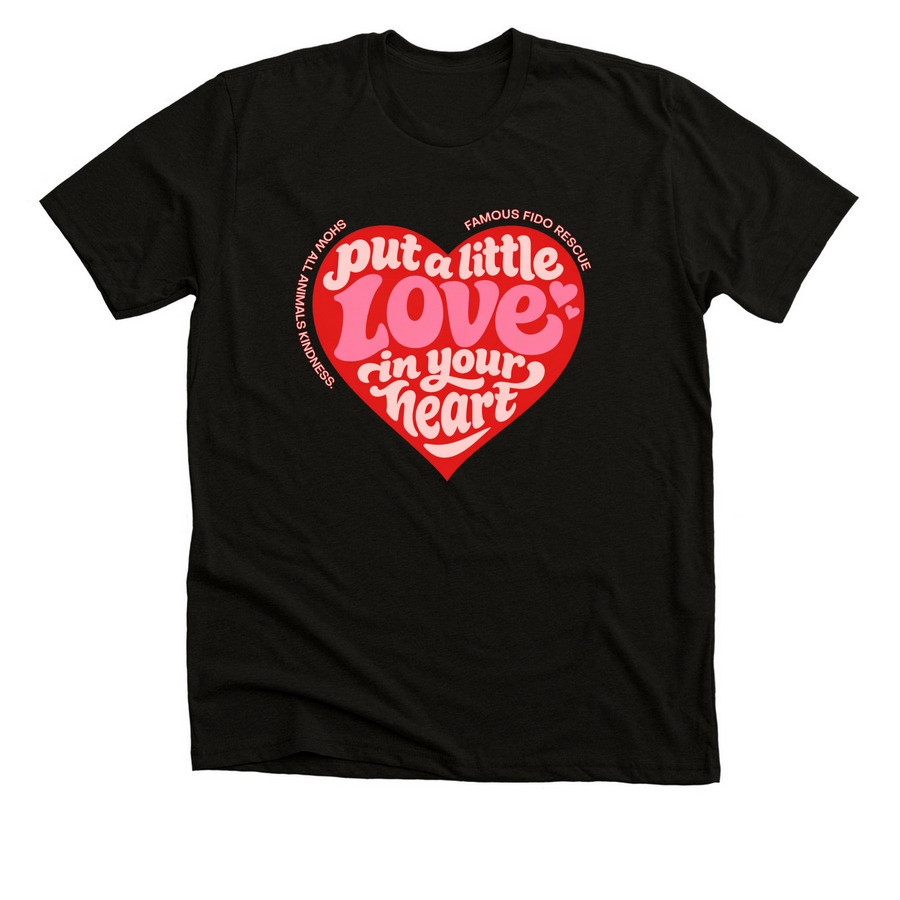 Show All Animals Kindness, a Solid Black Blend Premium Unisex Tee