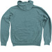 Small Logo, a Heather Deep Teal Zip Up Hoodie (back-view)