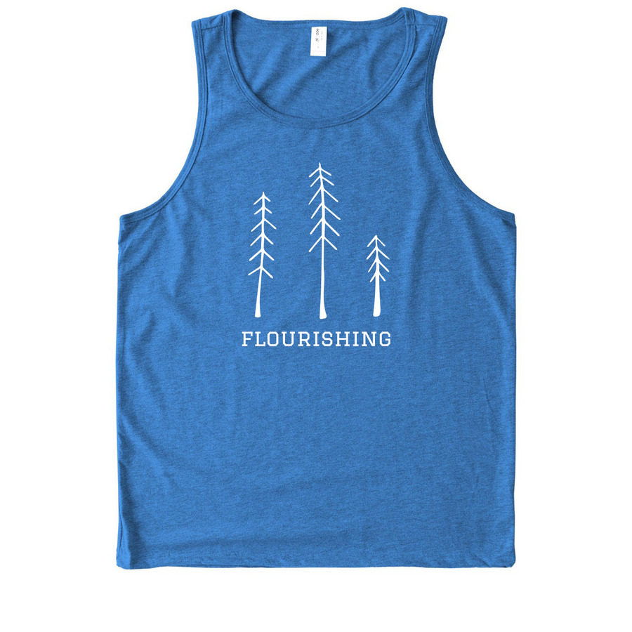 Flourishing, a Azure Blue Allmade Eco Triblend Tank
