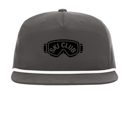 Ski Club Goggle Hats, a Charcoal/ White Printed Umpqua Snapback Cap