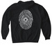 Mission Roll Call (Still Here), a Black Gildan Softstyle Pullover Hoodie (back-view)