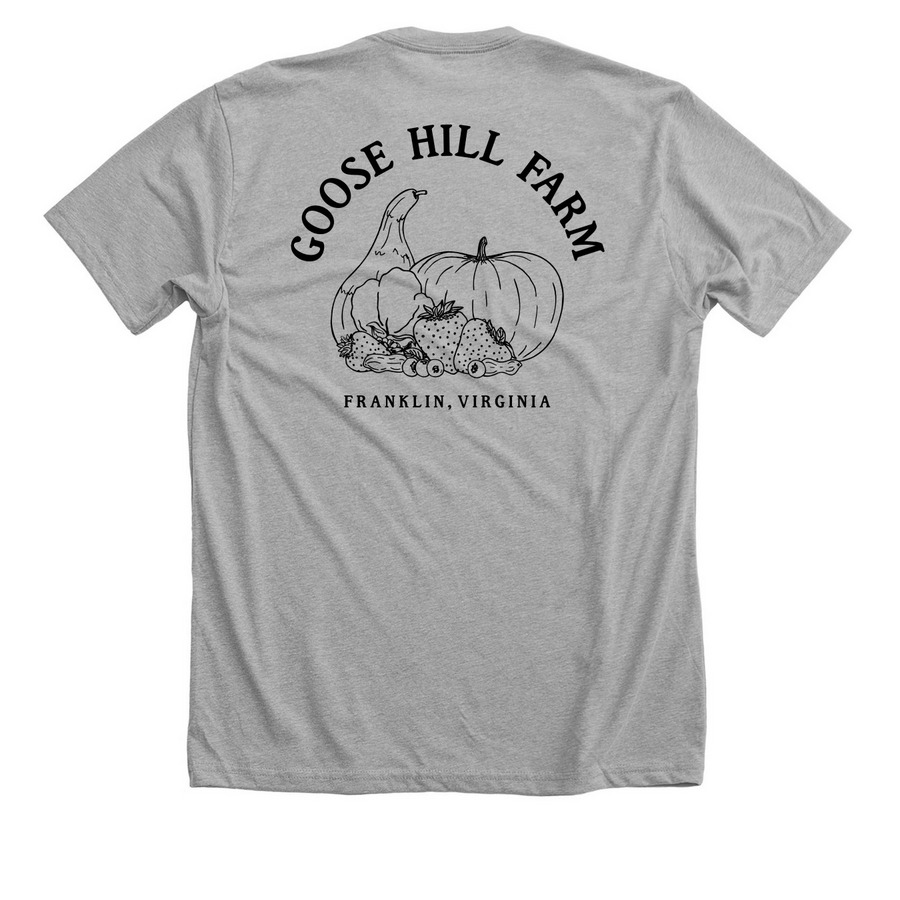 Apparel at Goose Hill Farm, a Athletic Heather Premium Unisex Tee (back-view)
