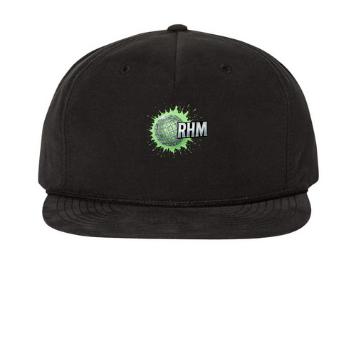 "R.H.M Splatter Hat" Summer '26 Project, a Black Printed Umpqua Snapback Cap