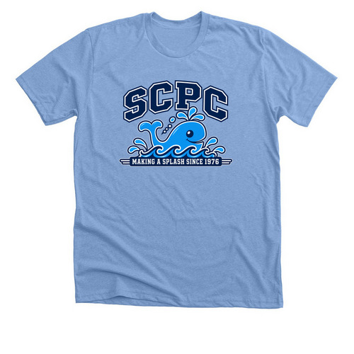 Making a Splash, a Heather Carolina Blue Premium Unisex Tee