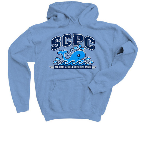 Making a Splash, a Carolina Blue Youth Pullover Hoodie