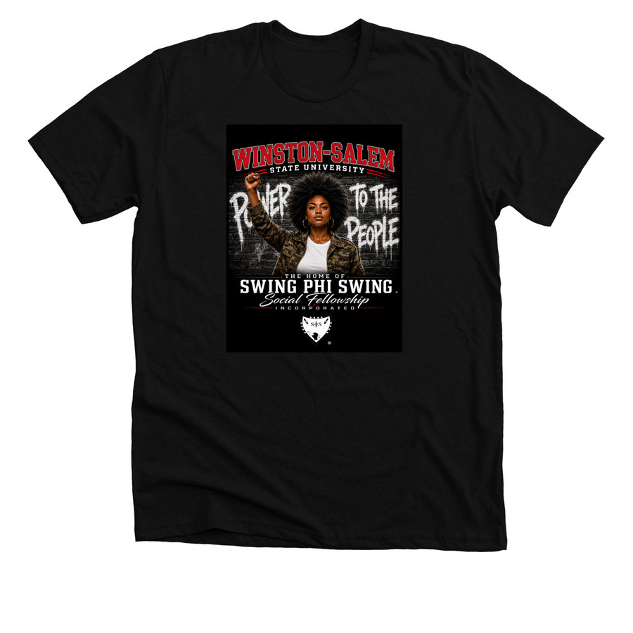 WSSU.1, a Solid Black Blend Premium Unisex Tee