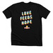 Pride Month: Love Feeds Hope, a Solid Black Blend Premium Unisex Tee