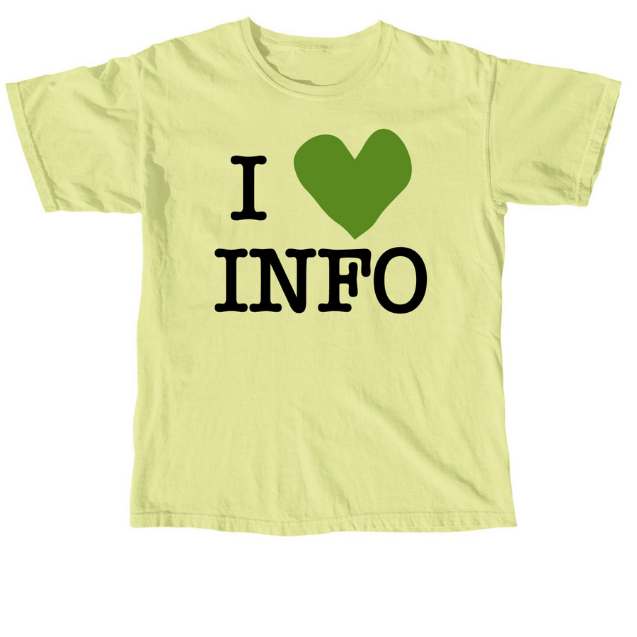 i <3 info, a Neon Lemon Comfort Colors Unisex Tee