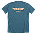 Fisherman's Club, a Heather Deep Teal Premium Unisex Tee (back-view)