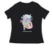Hannah's Heart Run (V-neck), a Black Women's Relaxed V-Neck Tee