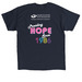 Providing Hope & Strength for 40 Years., a Navy Classic Unisex Tee (back-view)