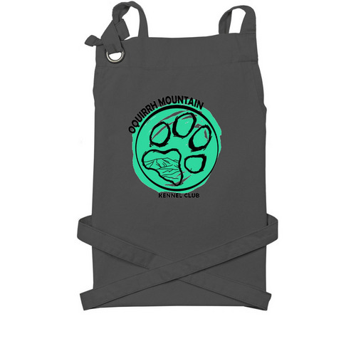 Oquirrh Mountain Kennel Club Merch, a Dark Grey Cotton Canvas Pocket Apron