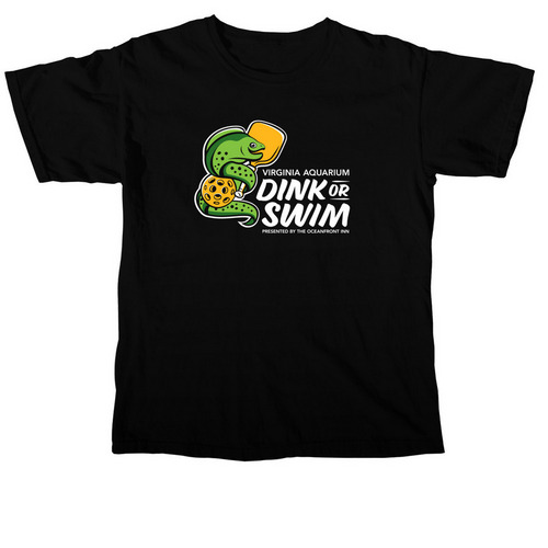 Dink or Swim Pickleball Tournament, a Black Comfort Colors Unisex Tee