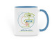 Land & Water Mug, a Light Blue Two-Tone Ceramic Mug