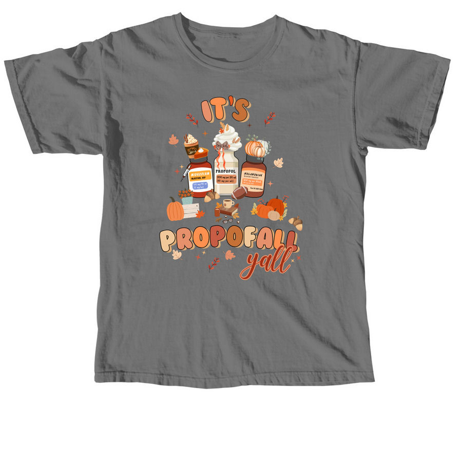 PropoFALL Yall, a Grey Comfort Colors Unisex Tee