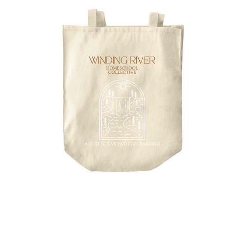WRHC - Canvas Tote, a Natural Over-the-Shoulder Shopping Tote Bag