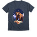 Northern Grizzly Bear Starry Night&nbsp;, a Heather Navy Premium V-Neck Tee