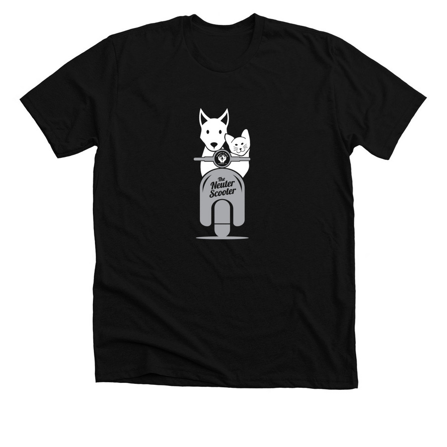The Neuter Scooter, a Solid Black Blend Premium Unisex Tee