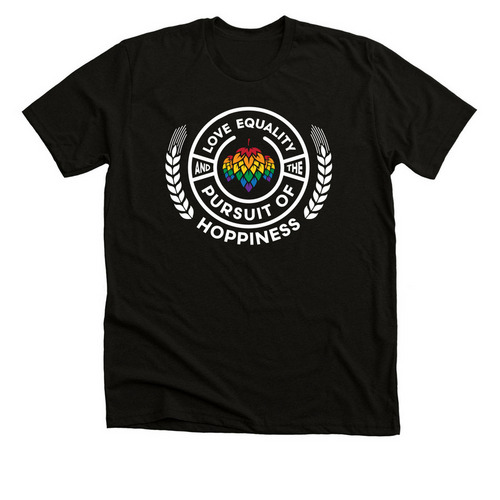 Love, Equality, & The Pursuit of Hoppiness, a Solid Black Blend Premium Unisex Tee