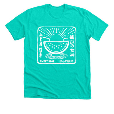Melon Muse - Sweet Spot, a Heather Sea Green Premium Unisex Tee
