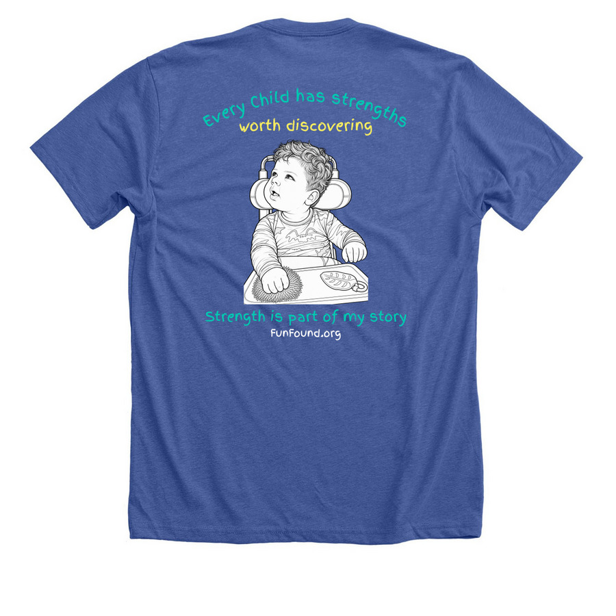 Strength is part of my story, a Solid True Royal Premium Unisex Tee (back-view)