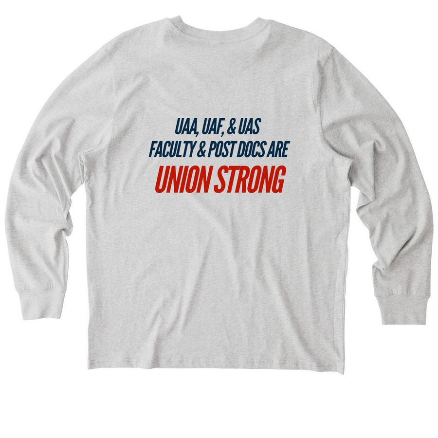 Empower Alaska Together, a Cool Heather Grey Stanley/Stella Unisex Creator 2.0 Long Sleeve Tee (back-view)