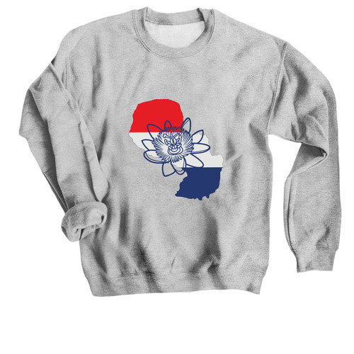 Paraguay Passion Flower, a Sport Grey Crewneck Sweatshirt