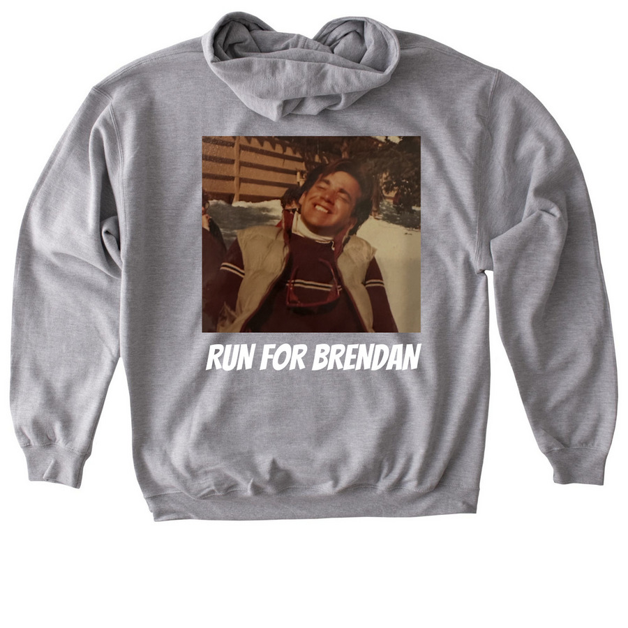 #BrendanStrong, a Sport Grey Gildan Softstyle Pullover Hoodie (back-view)