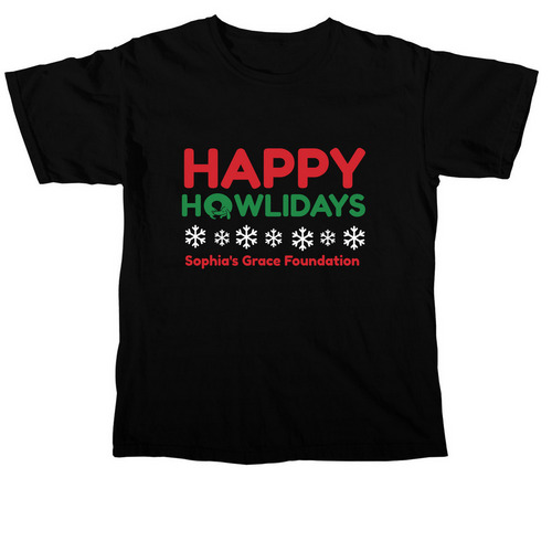 Happy Howlidays, a Black Comfort Colors Unisex Tee