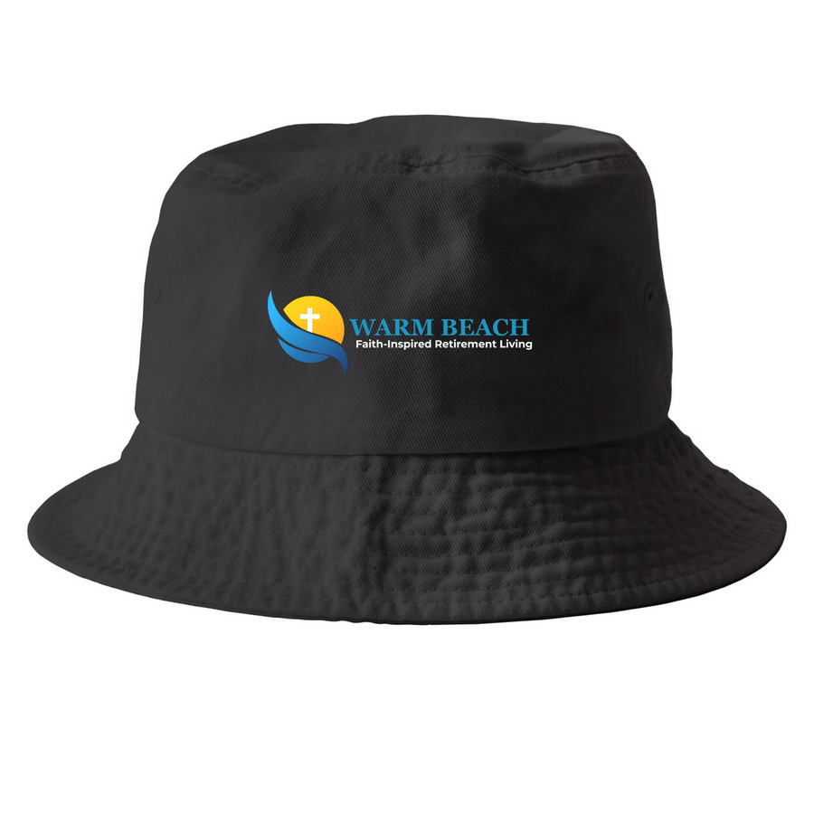 Warm Beach Bucket Hats: Shade, & Style, a Black Printed Bucket Hat