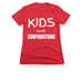 Kids over Corporations, a Red Women's Slim Fit Tee