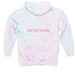 STAY TOMORROW, a Cotton Candy Tie Dye Pullover Hoodie (back-view)